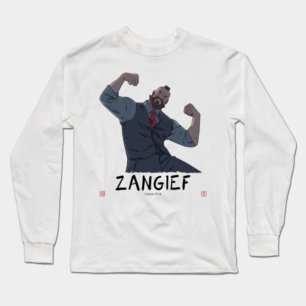 Zangief - Casual Style Long Sleeve T-Shirt by HeyJay